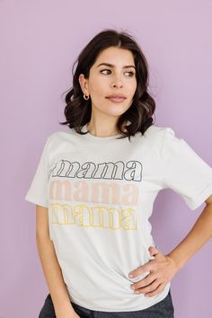 Mama Mama Mama Graphic T-Shirt Mama And Mini, Hot Mommy, Mama Tee, Matching Tees, Mini Me, Tee Design, Mommy And Me, Kids Tshirts, Graphic T Shirt