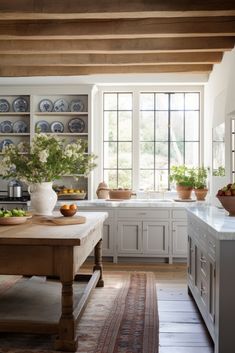 the kitchen is clean and ready to be used for cooking or baking, while still in use