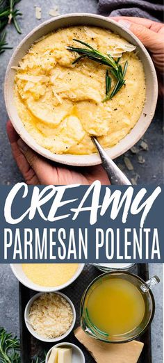 this creamy parmesan polenta is the perfect appetizer for cold weather