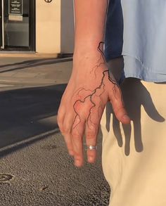 a person's hand with a tattoo on it