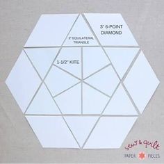 the instructions for how to make an origami hexagonal diamond with white paper