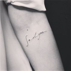 a woman's arm with a tattoo that reads, salt and pepper on it