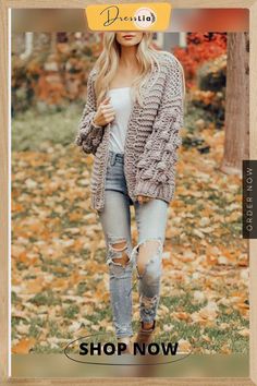 Oversized Chunky Thick Cable Knit Cardigan Sweater Oversized Crochet Sweater, Chunky Knitted Cardigan, Trendy Coat, Cable Knit Sweater Cardigan, Pants Denim, Knit Cardigan Sweater, Cable Knit Cardigan, Knitted Cardigan, Grey And Beige