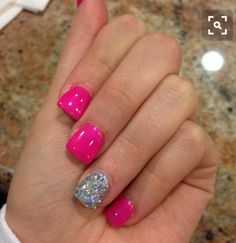 Pink Summer Nails, Hot Pink Nails, Her Nails, Super Nails, Pink Nail Designs, Kawaii Nails, Pink Summer