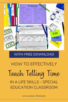 a book with the title how to effectively teach telling time in a life skills - special education