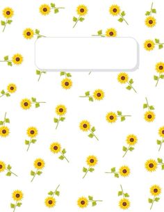 sunflowers and leaves on a white background