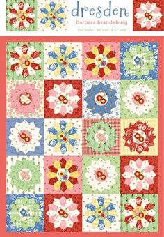 the cover of an adult quilt book, with flowers in different colors and patterns on it