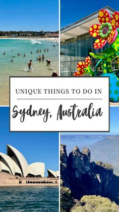 sydney, australia with the words unique things to do in sydney