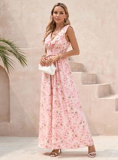 JJ's House No Floral Print Polyester Maxi V-Neck Spring Summer A-line Elastic Waist NO Petal S Height:5.7ft(174cm) Bust:33.5in(85cm) Waist:26in(66cm) Hips:36in(91cm) Dress. #JJ's House #No #FloralPrint #Polyester #Maxi #VNeck #Spring #Summer #Aline #ElasticWaist #NO #Petal #S #Dress Buy Maxi Dresses Online, Maxi Dresses Online, House Dresses, House No, Maxi Dress Online, Satin Maxi Dress, House Dress, Maxi Dresses, Girly Things