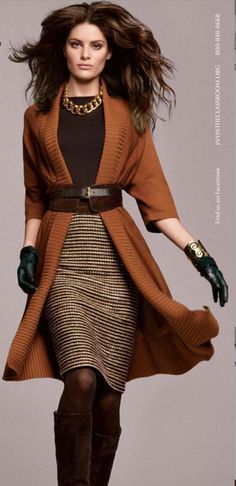 www.styleandthecity.nl - dark autumn colours or deep autumn / donkere herfst (combinatie herfst winter types) Winter Office Outfit, 가을 패션, Work Attire, Office Outfits, Work Fashion, Elegant Woman