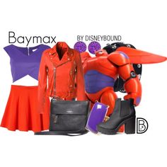 a fashion look from november 2012 featuring red jacket, orange skirt and black boots brows by disneybound com