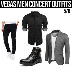 Vegas Outfit For Men, Men’s Vegas Club Outfits, Mens Club Outfit Night Vegas, Vegas Outfit Ideas Men, Mens Vegas Outfit Night, Vegas Concert Outfit Ideas, Mens Vegas Outfits, Night Out Men Outfit, Mens Concert Outfit