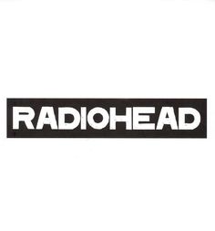 radiohead sticker on a white background