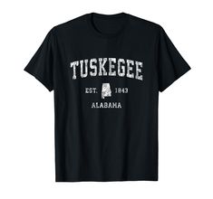 a black tshirt with the words tuskegee in white