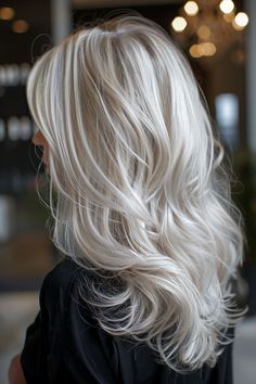 55+ Reasons Why Platinum Blonde Hair Is This Season’s Hottest Trend Blonde Gray Balayage, Silver Platinum Blonde Hair, Icy Cool Blonde Hair Color, Icy Blonde Formula, Icy Blonde Hair With Lowlights, Platinum Blonde With Lowlights, Platinum Blonde Hair Ideas, Shades Of Blonde Hair Color, Blonde Grey Hair