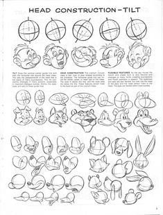 an instruction manual for how to draw cartoon heads