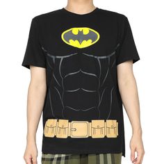 PRICES MAY VARY. 60% Cotton, 40% Polyester Imported Polyester lining Pull-On closure Machine Wash OFFICIALLY LICENSED BATMAN SHIRT: This Batman costume shirt Has only the highest-quality print and is professionally bagged and tagged, so you know it is authentic wear. HIGH-QUALITY SUPERHERO COSTUME PATTERN: The shirt captivates with its detailed rendition of Gotham's Dark Knight aesthetics, prominently featuring the classic Bat Symbol and intricately printed Utility Belt, ensuring you're always r Black Tops For Comic-con Fan Conventions, Themed Black Shirt With Character Print, Black Tops For Comic-con, Black Shirt With Character Print For Cosplay, Black Pop Culture Shirt For Cosplay, Mens Batman Costume, Knight Aesthetics, Batman Tshirt Designs, The Batman Shirt