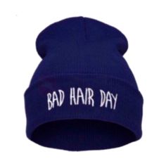 Color: Navy Blue Graphic Detail Cotton Blend/Knit No Trades Free Gift W/Purchase Same-Day Shipping Eyeit-Buyit Trendy Blue Hat One Size, Trendy Blue Fall Hats, Blue Graphic, Bad Hair Day, Bad Hair, Hair Day, Free Gift, Free Gifts, Color Blue