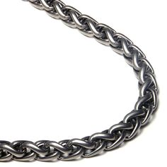 Titanium 7MM Wheat Link Necklace Chain Byzantine Necklace, Large Pendant Necklace, Drop Pendant Necklace, Ring Pendant Necklace, Metal Chain Link, Necklace Online, Sterling Silver Cuff, Men's Rings, Chain Link Necklace