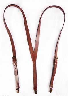 Hand Stitched Leather Suspenders Mens Suspenders, Bon Iver, Leather Projects, Stitching Leather, Look Vintage