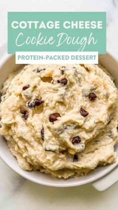 This viral cottage cheese cookie dough recipe is a protein-packed, healthier dessert! Cottage Cheese Diet, Healthy Cookie Dough Recipe, Cream Cheese Spread Recipes, No Bake Cookie Dough