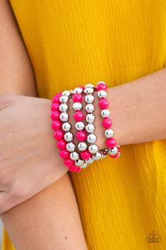 PAPARAZZI POP-YOU-LAR CULTURE - PINK – Bee's Bling Bash #MOTHERSDAY #PINK #BCAM #CASUAL #HOTPINK Pink Shell Necklace, Squirrel Jewelry, Paparazzi Accessories Jewelry, Silver Bead Bracelet, Pink Necklace, Paparazzi Accessories, Pink Beads, Affordable Jewelry, Paparazzi Jewelry