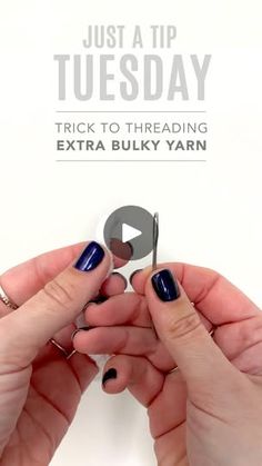 50K views · 1.6K reactions | Happy #JustaTipTuesday - When you’re working with bulky yarn but don’t have a big wool needle handy here’s a simple trick to help thread your needle with ease... and without any special tools! All you need is a scrap piece of fine yarn, thread or even floss (dental floss works too) 

Don’t forget you can find this and other helpful crochet tips in my book Crochet Secrets from The Knotty Boss, available on Amazon and most major book retailers. 

#theknottyboss #knottyboss #crochetsecrets #crochetsecretstkb #crochetlove #crochettutorial #crochethack #crochettip #tiptuesday #handsatwork #howicrochet #crocheter #crochetaddiction #yarncraft #knitting #knittersofig #crochetersofig #crochetauthor #contentcreator #annaleyzina #blanketyarn #crochetdesigner #modernmaker