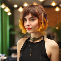 Chin Length Haircuts, Stylish Hairstyles, Chin Length Hair, Extreme Hair, Edgy Short Hair, Short Hair Color, Penteado Cabelo Curto, Hair Makeover, Cute Hairstyles For Short Hair