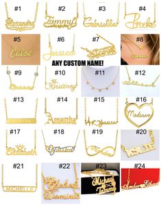 TRY 100% RISK FREE! WE PAY FOR/SEND YOU RETURN SHIPPING LABEL! +FULL REFUNDS NO QUESTIONS ASKED! Personalized Sterling Silver Gold Plated Necklace Chain +  Any Name Pendant Factory Finish #12233234423 (New 2020 Finish) Longer Lasting , Handmade as Always Click HERE to visit our eBay Store for HOT NEW ITEMS!  TRY 100% RISK FREE Free Shipping Top Quality From its beginnings more than 20 years ago as a brick-and-mortar jewelry store in New York, MonogramSuccess has developed into an online emporium full of finely crafted jewelry pieces, personalized for every customer. The team of skilled craft folks at MonogramSuccess specializes in one-of-a-kind products such as photo pendants for preserving a precious family memory or ornate monogram cufflinks for remembering which tailored suit in the clo Handmade Necklace Designs, Necklace 2023, Gold Name Plate, Monogrammed Cufflinks, Brass Chain Necklace, Name Chain, Plate Jewelry, Artisan Jewelry Necklaces, Bronze Necklace