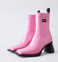 Heel Boot, Kinds Of Shoes, White Boots, Shoe Lover, Shoe Style, Hunter Boots, High Heel Boots