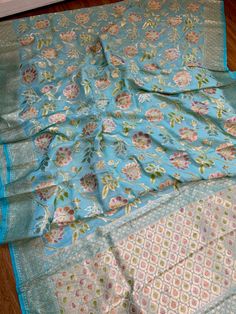 Exclusive Beautiful Indian women bridal or party wear heavy meena work Banarashi Khaddi saree with pure Georgette fabric. you can wear any weddings occasions or events  Beautiful baby blue with floral meena multi & golden color with Zari boarders  Comes with blouse piece  Falls pico done ✅  Color: baby blue with multi meena & golden Fixed price, Free Shipping only 🇺🇸 for payment Zelle,Paypal(tax include) accept only (for personal buyer) For more details please send me message Return Policy - No return, No Exchange  Before ship it to you we make sure no damage and keep proof that your package delivered safely to you  We always try to take pictures closely without Editing, then buyer can look real quality. we always try to give customers best service. in our shop you will get premium quali Silver Katan Silk Dupatta With Zari Weaving, Silver Art Silk Dupatta With Pallu, Silver Banarasi Silk Saree With Zari Work, Silver Katan Silk Dupatta With Pallu, Silver Banarasi Silk Saree With Cutdana Detail, Silver Banarasi Silk Saree With Cutdana, Silver Art Silk Saree With Dupatta, Silver Banarasi Silk Traditional Wear With Zari Work, Silver Banarasi Silk Bollywood Dupatta