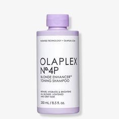 New Olaplex No.4p Blonde Hair Hydrating & Brightening Purple Toning Shampoo Sealed Bottle Olaplex No. 4p Blonde Enhancer Toning Shampoo Cleanses, Tones And Repairs While Keeping Hair Hydrated From Roots To Ends. This Highly-Concentrated, Sulfate-Free Shampoo Forms A Rich Lather To Neutralize Brassiness And Boost Brightness After One Use. Benefits Strengthens, Hydrates And Neutralizes Brassiness Suited For All Blonde, Lightened And Grey Hair Contains Olaplex Patented Bond Building Technology That Rebuilds Broken And Weakened Bonds For All Hair Types Ph Balanced Olaplex Products Are Thoroughly Tested In Accordance With Industry Standards In-House And By Independent Third-Party Laboratories F Olaplex Purple Shampoo, Best Blonde Shampoo, Olaplex Blonde, Olaplex Products, Xmas Wishes, Toning Shampoo, Color Shampoo, Purple Shampoo, Sulfate Free Shampoo