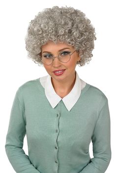 PRICES MAY VARY. Our old Lady Wig includes curly gray short wig Our wigs come in one size which fit most women Our high quality wigs features curly short gray wig perfect for any vintage, old lady cosplays. Made with the lightest material for a comfortable wear. Founded in 2009 by 3 friends with a passion for costumes, we now have 100s of designs all manufactured to the high standards of quality, fit and design. We have offices in the US, UK and Europe. Perfect short old lady wig, grandma wig,gr Gray Afro, Grandma Halloween Costume, Grandma Wig, Old Lady Wig, Afro Hair Wigs, Granny Wig, Granny Costume, White Afro, Funny Wigs