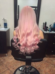 Pastel Colors Hair Dye, Light Pink Straight Hair, Cotton Candy Hair Pink, Pink Hair Full Head, Light Pink Long Hair, Long Pastel Hair, Crystal Pink Hair, Pink Hair Layers, Pink Platinum Hair