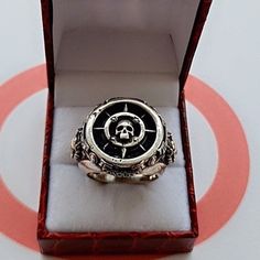 Product Description: Introducing our Pirate Skull Ring - a striking piece of jewelry that combines vintage charm with a punk twist. Handmade with precision and attention to detail, this signet ring embodies the spirit of the high seas and showcases a skull design that will captivate onlookers. Crafted from high-quality stainless steel, this ring is built to withstand the test of time and will become a treasured addition to any collection. Highlights: - Handmade item: Each ring is meticulously cr Pirate Ring, Pirate Jewelry, Adventure Seeker, A Punk, Punk Inspiration, Pirate Skull, Skull Jewelry, A Skull, Skull Ring