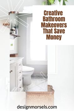 Creative Bathroom Makeovers That Save Money Budget Design, Creative Bathroom, Quick Diy, Makeover Ideas, Small Budget, Small Decor, Bathroom Makeover, Put Together