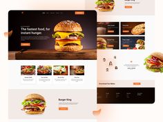 the website design is designed to look like a hamburger