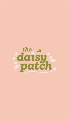 the daisy patch logo on a pink background