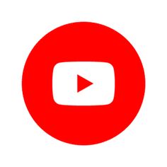 a red circle with the youtube logo on it