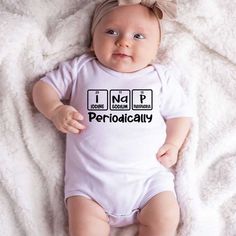 Introduce your little one to the world of science with our Funny Periodic Table Baby Bodysuit! Perfect for Nerd Parents, this cute romper makes a great gift for Chemist Mom or Dad. Made of soft and breathable fabric, it's comfortable for your baby to wear while showing off their love for science. Keywords : Periodic Table, Baby Bodysuit, Nerd Parents, Baby Clothes, Chemist Mom, Chemist Dad, Science Baby Romper, Funny, Hilarious, Geeky, Nerdy, Chemistry, Science, Gift, Cute Birthday Baby Announcement, Table Baby, Funny Pregnancy Shirts, Ivf Baby, Camping With A Baby, Thoughtful Baby Shower Gifts, Miracle Baby, Adventure Outfit, Funny Baby Onesies