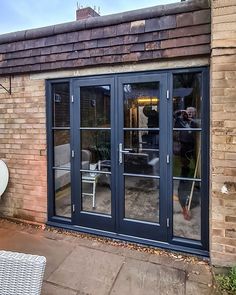 an image of a patio with sliding glass doors