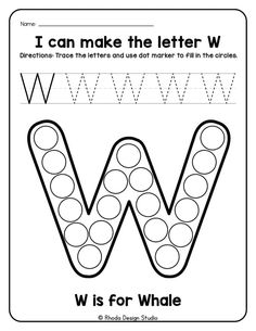 i can make the letter w worksheet for kids to practice their handwriting skills