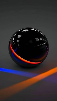 a black object with red and blue lights on it