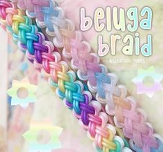 an image of a colorful braid with the words beluga braid on it