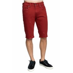 This Summer Short Is Designed With Subtle Grinding And Distressing For An Everyday Look. Complete With Clean Finished Hem, The Mens Ricky Summer Short Is A Versatile Short That Belongs In Every Wardrobe. * True Religion Men's Shorts * Subtle Distress Detail * Straight Leg * 94% Cotton 5% Polyester 1% Elastane * Imported * Style: 100590 * Color: Firecracker Red Casual Distressed Red Bottoms, Casual Red Distressed Bottoms, Casual Red Bottoms With Frayed Hem, Red Bottoms With Frayed Hem For Spring, Casual Red Cutoff Jean Shorts, Red Cotton Cutoff Shorts, Red Cotton Bottoms With Frayed Hem, Red Cotton Jean Shorts With Pockets, Casual Red Jean Shorts