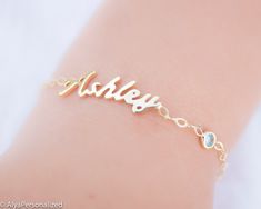 personalized name and birthstone bracelet for new baby, for kids or for an adult. This is a 14k solid gold bracelet which meand that is a very long lasting bracelet and it can also be kept as a memory in same condition. A perfect baby shower gift for special mom ♡ We also add extention chains for baby size so the baby can wear it for long years... ► FEATURES; Material Options:14K Solid (Yellow Gold / RoseGold / White Gold) Length : New Baby-Kids-Adult Size ❥ I can adjust your bracelet length to Custom Name Adjustable 14k Gold Jewelry, Adjustable Yellow Gold Name Jewelry, Dainty Personalized Name Bracelet With Adjustable Fit, Personalized 14k Gold Jewelry For May Birthstone, Adjustable Sterling Silver Name Bracelet In Yellow Gold, Personalized Sterling Silver Name Bracelet, Personalized 14k Gold Adjustable Bracelets, Adjustable 14k Gold Name Bracelet For Mother's Day, Personalized 14k Gold Bracelets For Mother's Day