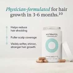 THE #1 DERMATOLOGIST-RECOMMENDED HAIR GROWTH SUPPLEMENT BRAND*: Nutrafol Women’s Balance hair growth supplement is clinically proven for visibly thicker, fuller, stronger hair (1) (*according to IQVIA ProVoice survey for 12 months ending March 31, 2023) Hair Growth Women, Growth Supplements, Improve Hair Growth, Refill Pouch, Hair Supplements, Stronger Hair, Hair Regrowth Treatments, Hair Growth Supplement, Hair Shedding