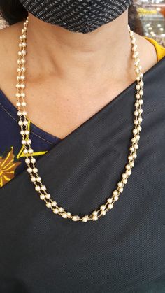 22 Karat Gold '2- Lines' Necklace with Japanese Culture Pearls - 235-GN3968 - in 35.500 Grams for USD $2141.03. 
Made in India by Totaram Jewelers Online this product is in Gold - 22 Karat BIS Hallmark 916 KDM Gold  & is an excellent gift for Adult - Women. Ships fully insured with secured guaranteed delivery for free with your order over $250 from New Jersey USA & comes with 30 days exchange policy. Pearl Gold Necklace Indian, 22k Gold Necklace, Gold Necklace Indian, Gold Pearl Necklace, Gifts For Adults, Gold Jewelry Fashion, Japanese Culture, 22k Gold, Cultured Pearls