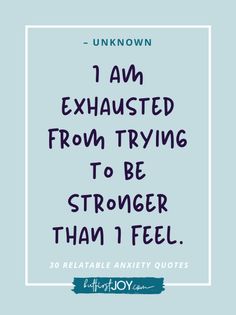 If you experience anxiety, then you know how overwhelming it can feel. These relatable and encouraging anxiety quotes will let you know that you're not alone. #AnxietyQuotes Weakness Quotes, Relief Quotes, Disorder Quotes, Understanding Quotes, Comfort Quotes, Thought Quotes, You're Not Alone, Deep Thought, Reminder Quotes