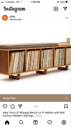 an old record player is being used as a media center for sale on instagram